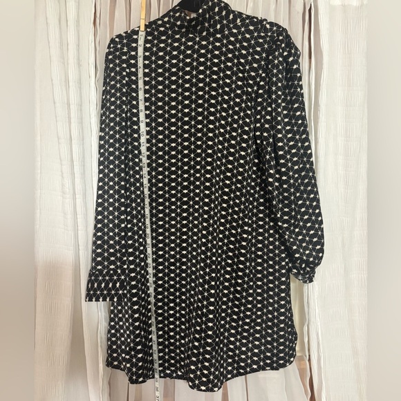 Mango Black and White Skater  Knee-Length Dress - Picture 10 of 12